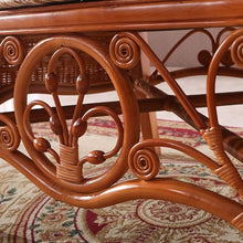 GZQHOI Accent Chair Vintage Rattan Lounge Chair, Rattan Chair,Outdoor Rattan Chairs,Rattan Patio Armchair for Bedroom, Reading, Lounge, Balcony