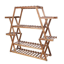 ZOCWJK Plant Stand Triangular Wood Plant Stand Indoor 6 Tier Flower Pot Holder Shelf Corner Display Rack,