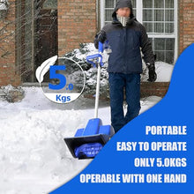 Electric Snow Plow with 2 Battery - Cordless Snow Shovel with Adjustable Handle, Handheld Snow Blower, 6m Throwing Distance, Snow Thrower for Driveway, Patio, Playground, Farm