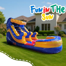 Blue Wave Inflatable Water Slide for Kids and Adults with Splash Pool, Commercial Grade Backyard Water Park with Slide, Outdoor Fun, Works with Water or Dry Play, 21ft x 9ft x 12ft - with Blower