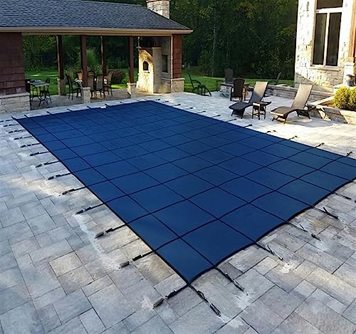 LZMZMQ Pool Safety Cover Above Ground Inground Pools, Mesh Pool Blankets Extra Long 7m/ 6m/5m/4m/3m/2m - Retractable Kid Safety Net, Winter Covers Rectangular, Cubierta para Piscina(7X12M/23X39.4FT)