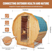 OUTEXER Outdoor Traditional Sauna 4-5 Person 240V 4.5KW 6'x6’ Steam Saunas