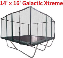 Galactic Xtreme Rectangle Trampoline with Net Enclosure 14x16 Green
