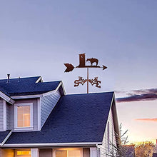 Metal Weather Vane Horse Retro Farm Scene Weathervane Garden Stake Wind Direction Indicator with Anti-Rust Coating Roof Courtyard Decor Wind Vane (Style 5) (Style 1)