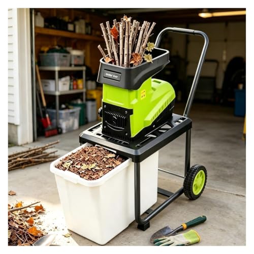 YUDINGKVN Leaf Mulcher Electric Wood Chipper & Shredder for Yard Waste Leaf