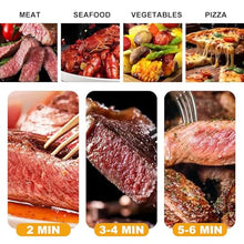 1700W Electric Steak Broiler, Stainless Steel Steak Grill, 30min Timer, LCD Touch Panel, Air Fryer Oven for Meat Burger Pizza (Gray 110)