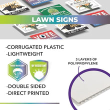 VSE | Custom UV Printed Made-To-Order Plastic Yard Signs | 24x18 inch | Upload Your Image or Artwork and Add Text | Choose from Multiple Background and Font Colors | Add on Accessories and Stakes (40)