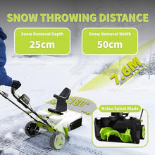 KUSOLE Cordless Snow Blower, 20 inches Wide, 10 inches deep, Maximum Snow-Throwing Distance 33 feet, 3500W brushless Motor. 2batteries
