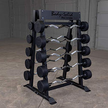 Body-Solid Pro Clubline SBBR100 Fixed Weight Barbell Rack Black