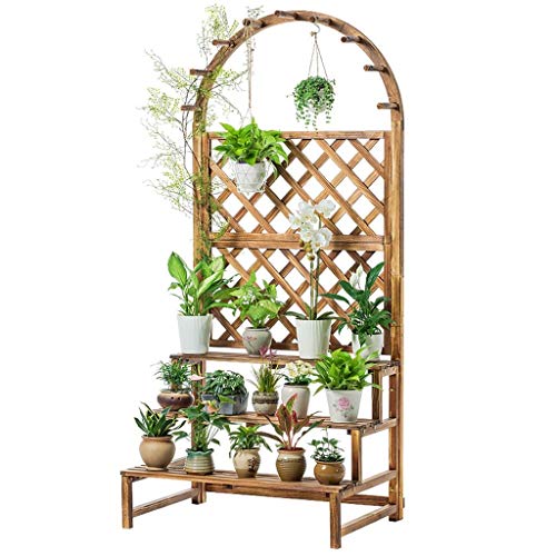 RWGOVLU Plant Stand Wood Flower Stand Multi-storey Floor Balcony Rack Indoor Living Room Decoration Plant Stand Flower Pot Shelf Flower Stand