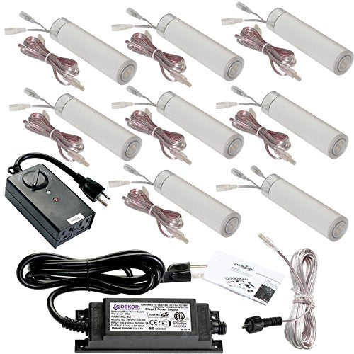 DEKOR Paver Dot LED Lights for Driveway, Pathway & Walkway, 5ft Outdoor Kit