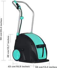 JKSVTF Garden Hose Reel Cart with Wheels, Portable Hose Cart, Car Wash Kit, Garden Home Hose Holder with Adjustable Swivel Nozzle Auto Storage (with 30m Hose)