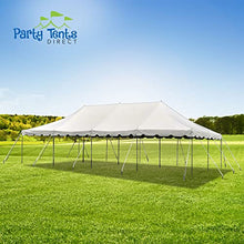 Party Tents Direct 20' x 40' Weekender Pole Canopy, White Top & Sidewalls