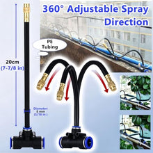 Greenhouse Misting Kit, Plant Spray System with Adjustable Nozzles