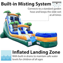 TentandTable 18FT Commercial Inflatable Water Slide & Blower Tropical Green