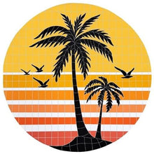 Artistry in Mosaics Sunset Palms Ceramic Swimming Pool Mosaic
