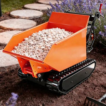 Chery Industrial 1100 lbs Capacity 10HP Gas Powered Track Mini Dumper, Engine for Construction Landscaping(U-Bucket Tracked Dumper)