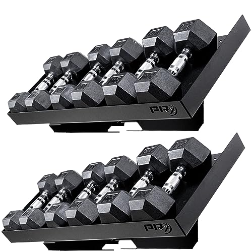 PRx Performance Wall Mounted Dumbbell Storage Shelf Black