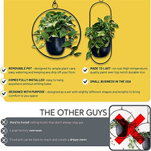 SDREYKUF 2pcs Metal Hanging Flower Pot Chain Wall Hanger Planter Basket Holder for Home Garden Balcony Decoration