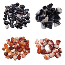 Pebbles Natural Carnelian Evil Eye Red Black Agate Gravel Specimen Square Polished Healing Stone Reiki for Aquarium Fish Tank Home Decor(Color33,1000g)