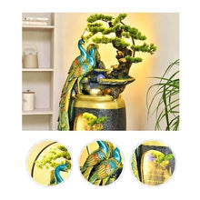 Outdoor Water Fountain Flowing Water Ornament, Floor Standing Decorative Vase for Living Room, Entrance Door or Next to Tv Cabinet(Medium)