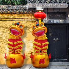 Inflatable Lion Chinese New Year Inflatables Chinese Lunar New Year Blow Up Decor for Spring Festival Yard Porch Lawn Decor(4M)