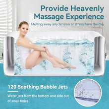 Glonerle 2-4 Person Inflatable Hot Tub, Large Square Portable Blow up Hot Tub, Leak-Proof PVC Outdoor Spa with 120 Air Jets, Insulated Cover and Heater Pump, 60” X 60” X 25”
