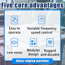 WTRYRN Glass Edge Polishing Machine Portable Small Glass Edger Axial Flow Ventilation Low Noise for Crystal Tile Brittle Materials Grinding Machine-P
