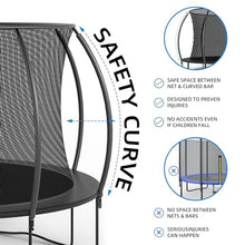 ALTLER 14FT Outdoor Trampoline with Enclosure Net Black