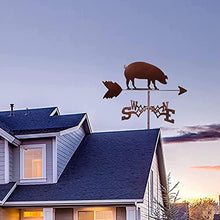 Weather Vane Roof Mount Weathervane Measuring Tools Creative Sculptures Wind Direction Indicator Weathercock Stainless Steel for Patio Yard Ornament Decoration (Pig) (Dolphin)