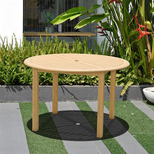 Amazonia Arizona 5 Piece Round Eucalyptus Patio Dining Set Teak Finish