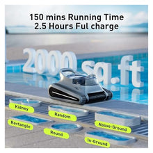 Cordless Robotic Cleaner, for Inground Pools Up to 2000 Sq.ft, All and Waterline Cleaning Vacuum (Purple Black)