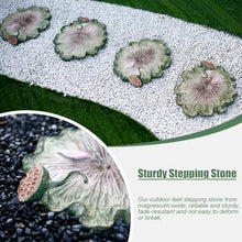 Kunovo Stepping Stone for Garden Walkway, Dimensional Lotus Leaf Modeling Decorative Garden Accent Stones, Courtyard/Lawns/Path Decorative Stone (Size : 5PCS), 58741
