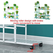 ZXFNVXC Metal 6 Tiered Plant Stand with Wheels and Brake Function Multi Storage Organizer Rack for Indoor and Outdoor Plants Corner Shelf for Easy Transfer and Supplementary Sunlight/Greenery