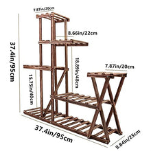 iumLeap Plant Stand 5-Layer Wooden Plant Shelves Rack Display Shelf Home Indoor Outdoor Yard Garden Patio Balcony Flower Planter Pot Stands Flower Stand