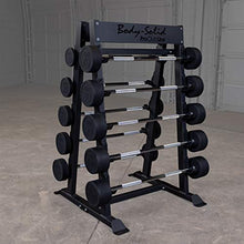 Body-Solid Pro Clubline SBBR100 Fixed Weight Barbell Rack Black