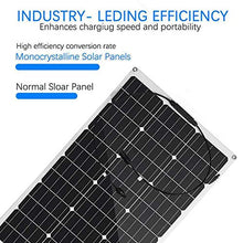 300W/150W Solar Panel 18V Semi-Flexible Monocrystalline Solar Cell DIY Cable Waterproof Outdoor Car RV Rechargeable Power System (150w) (150w)