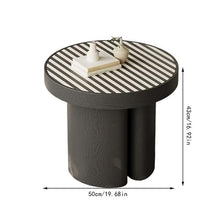 CHmrfvqtus Couch Side Table Retro Storage Table Round Small Side Living Room Creative Art Balcony
