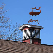 Whale Weathervane Shark Weather Vane Dolphin Ornaments with Arrow Wind Vane Measuring Tool Wind Direction Indicator for Roof Backyard (B) (A)