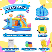 Doctor Dolphin Pink Inflatable Bounce House with Double Slide for Kids 2-12