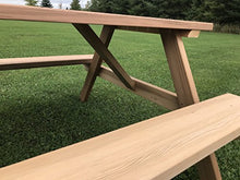 Western Red Cedar 84" Rectangular Top Picnic Table 7'
