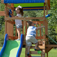Backyard Discovery Beach Front Cedar Swing Set with Monkey Bars Multicolor