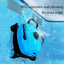 WZUOPG Robotic Pool Cleaners Without Rope, Automatic Pool Vacuum Cleaner, Intelligent Route Planning, Wall Climbing, Strong Attraction, Fast Charging, Very Suitable for Swimming Pools