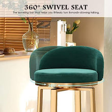 IPSU Swivel Bar Stools Set of 4 Green