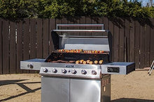 Monument Grills Denali Series, 6+1 Convertible Natural Gas Smart bbq Grill, 6 Burners & 1 Side Burner Stainless Steel Denali 605 with Smart Technology, Knob Controls (Without Conversion Kit)