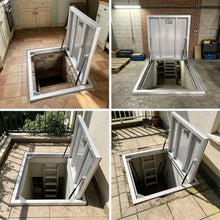 Outdoor Basement Cellar Door Cover, Hidden Crawl Space Access Door Interior