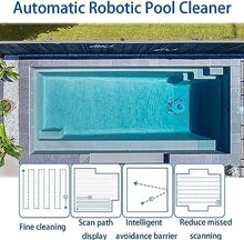 KANGJIEM Cordless Robotic Pool Cleaner, Automatic Pool Vacuum, Intelligent Path Planning, Wall Climbing, Strong Suction, Quick Charge, Ideal for Above/In-ground Pools
