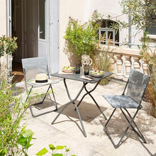 Lafuma Balcony II Galvanized Steel Folding Outdoor Patio Table, Titanium