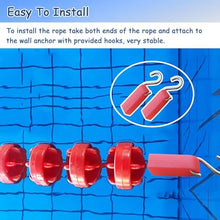 Swimming Pool Blue Red Yellow Safety Divider Rope, Wave-Proof Floating Swimming Cordon Line for Competition Training, Float Dia 12cm/4.7in(50m/164ft/1968in)