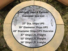 43 inches Fire Pit Conical Shape Cover Lid Top Spark Screen, 43Swirl